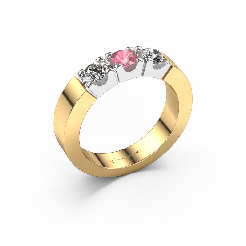 Ring Dana 3 585 gold tourmaline pink 4 mm