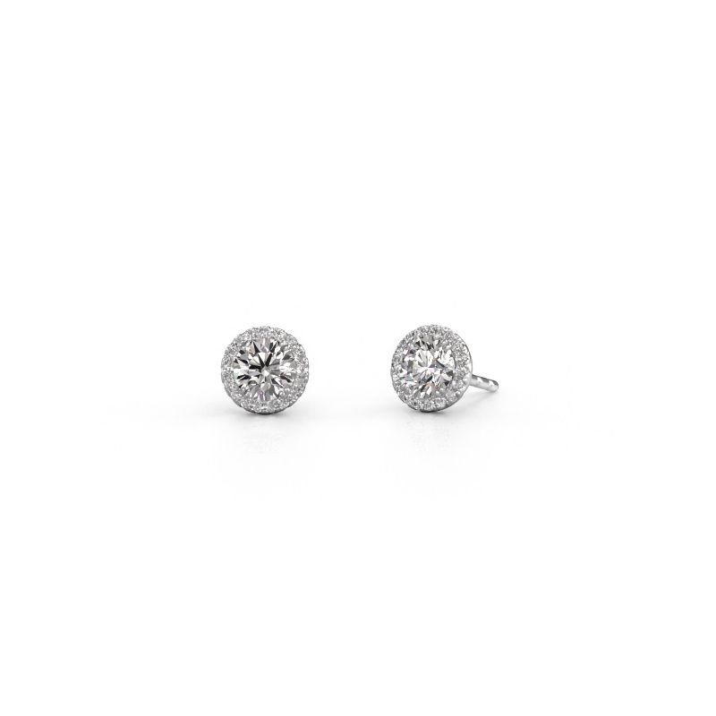 Earrings Seline rnd 950 platinum diamond 1.16 crt