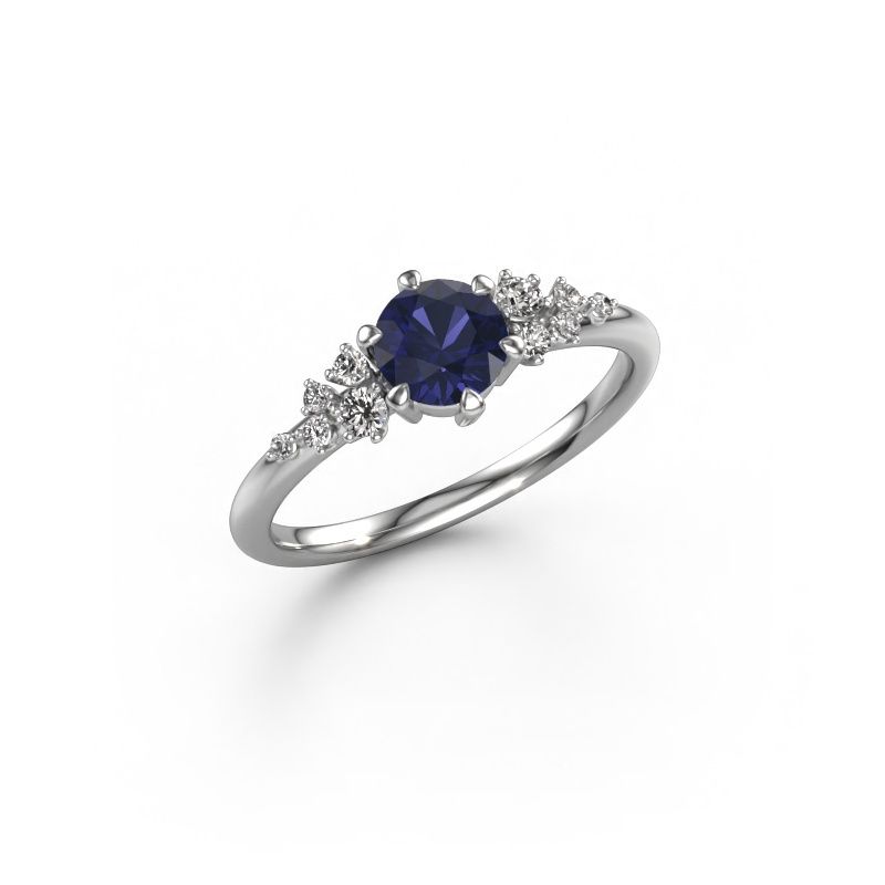Ring Royce RND 585 white gold sapphire 5.5 mm