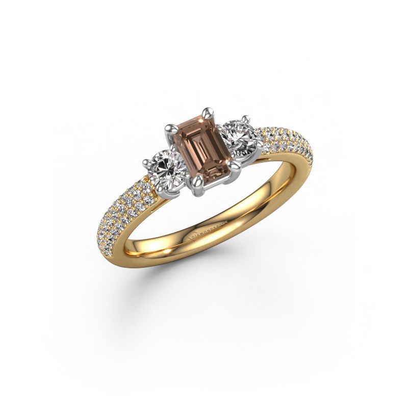 Engagement ring Marielle EME 585 gold brown diamond 1.37 crt