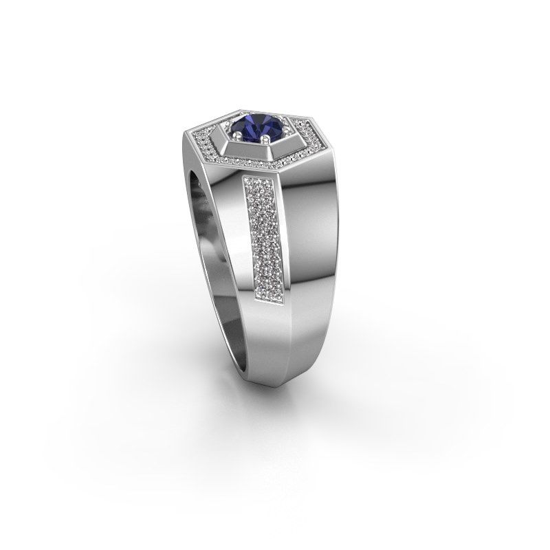 Image of Men's ring sjoerd<br/>950 platinum<br/>Sapphire 4.7 mm