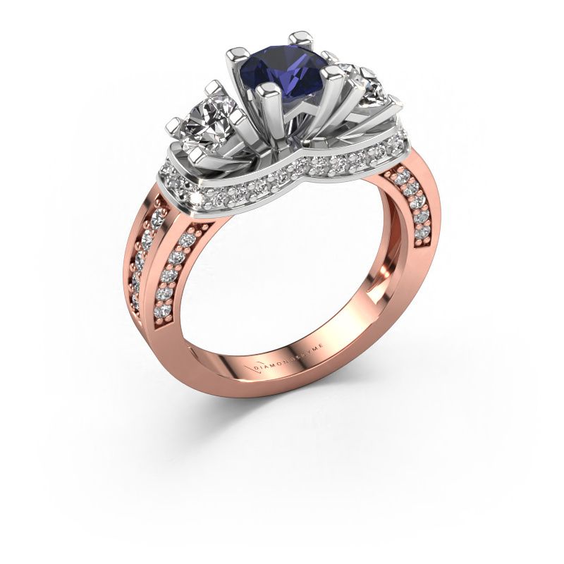 Engagement ring Phileine 585 rose gold sapphire 5 mm