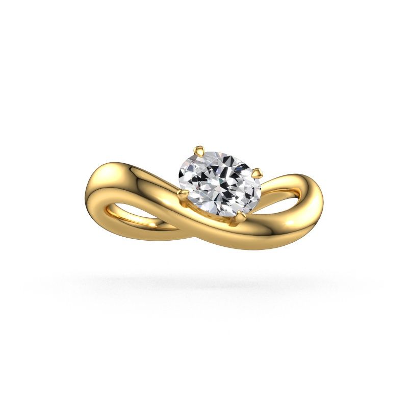 Engagement ring Chloe OVL 585 gold diamond 0.70 crt