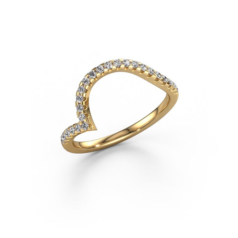 Stackable ring SR0633-6 585 gold lab grown diamond 0.24 crt