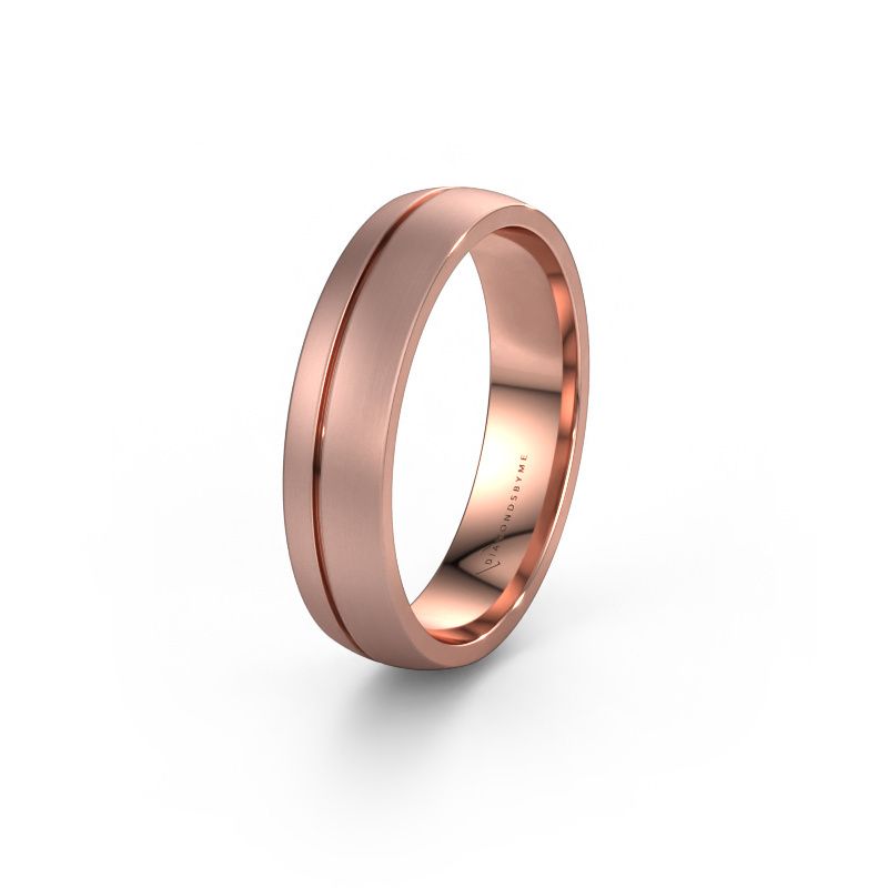 Trouwring WH0166M25A 585 rosé goud ±5x1.7 mm