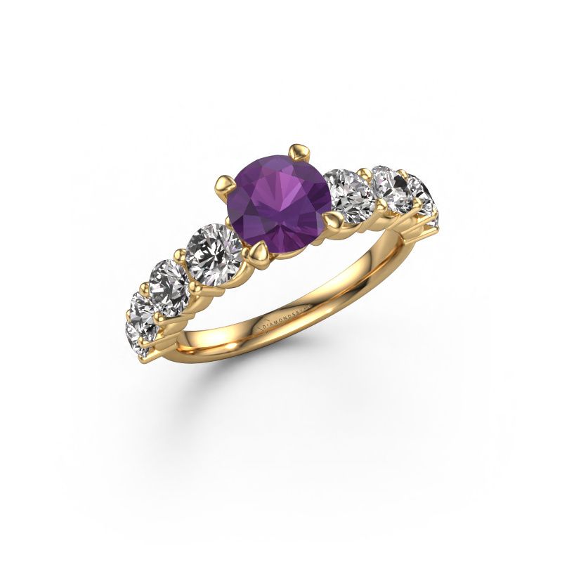 Verlobungsring Deja 585 Gold Amethyst 6.5 mm