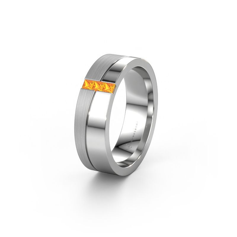 Trauring WH0906L16A 950 Platin Citrin ±6x1.7 mm
