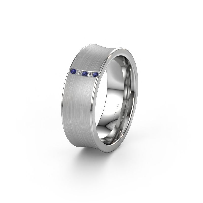 Ehering WH2021B 950 Platin Saphir ±7x2 mm