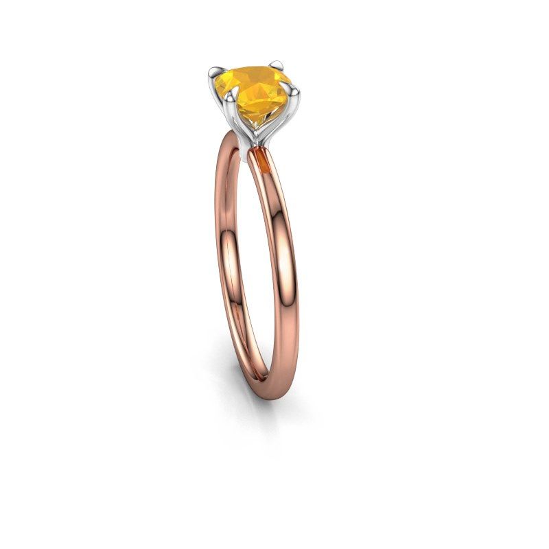 Afbeelding van Verlovingsring Crystal CUS 1 585 rosé goud citrien 5.5 mm