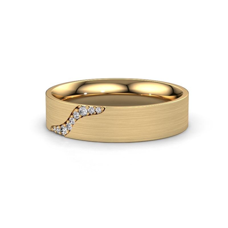 Image of Wedding ring WH2100L46BM<br/>585 gold ±6x2 mm<br/>Zirconia