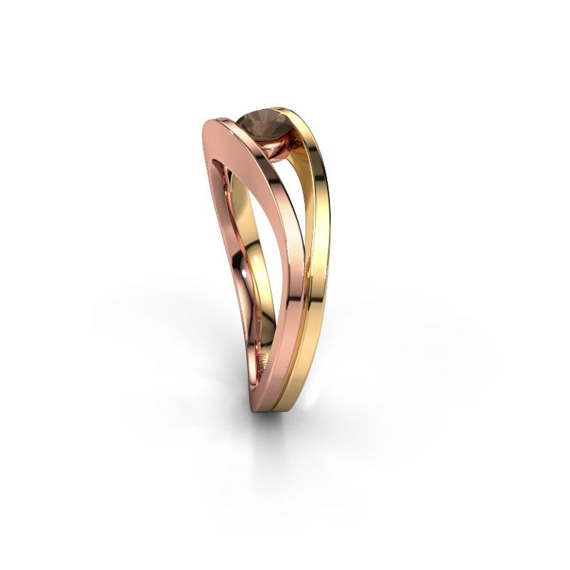 Image of Ring Sigrid 1<br/>585 rose gold<br/>Smokey quartz 4 mm