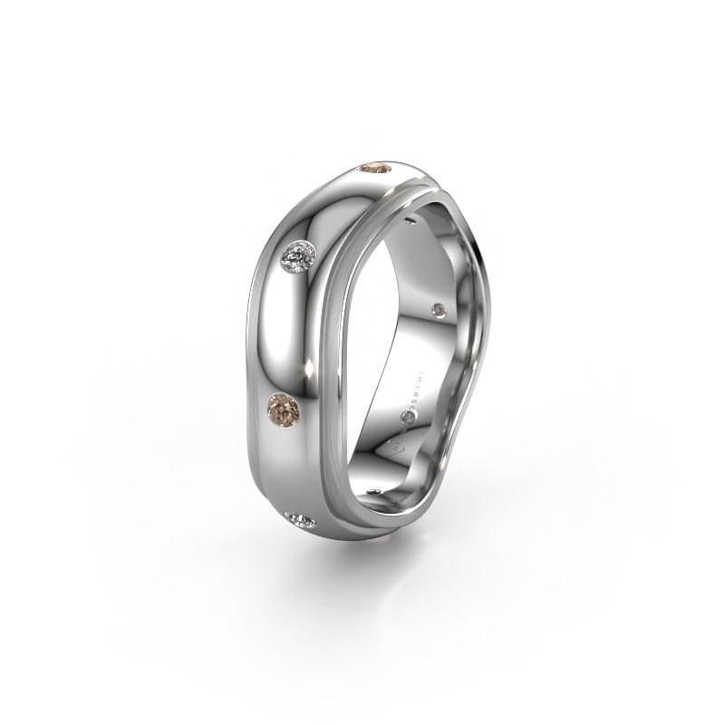 Alliance WH2051L26DP 950 platine diamant brun ±6x2.4 mm