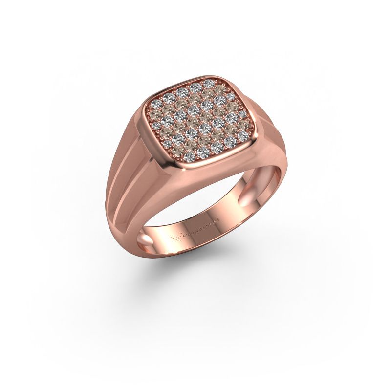 Pinky Ring Robbert 585 Roségold Braun Diamant 0.558 crt
