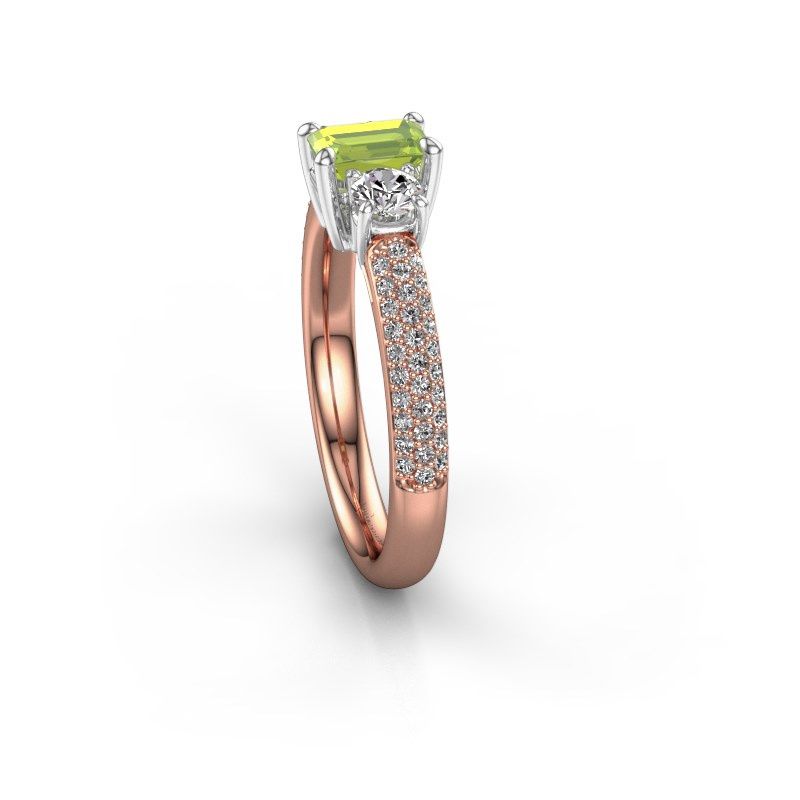 Image of Engagement Ring Marielle Eme<br/>585 rose gold<br/>Peridot 6x4 mm