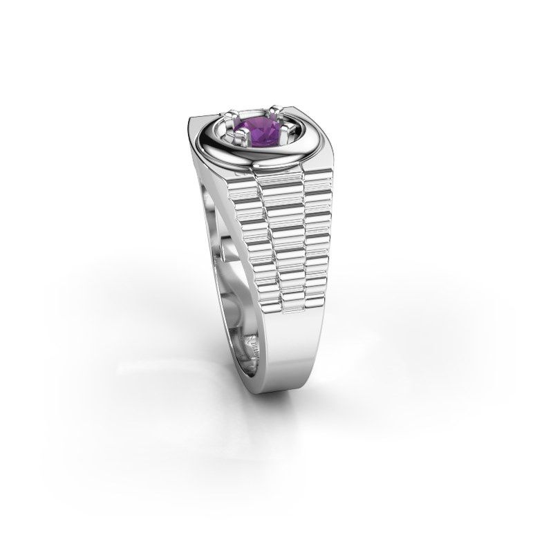 Image de Bague pour homme edward<br/>585 or blanc<br/>Améthyste 4.7 mm
