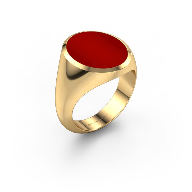 Signet ring Herman 6 585 gold carnelian 16x13 mm