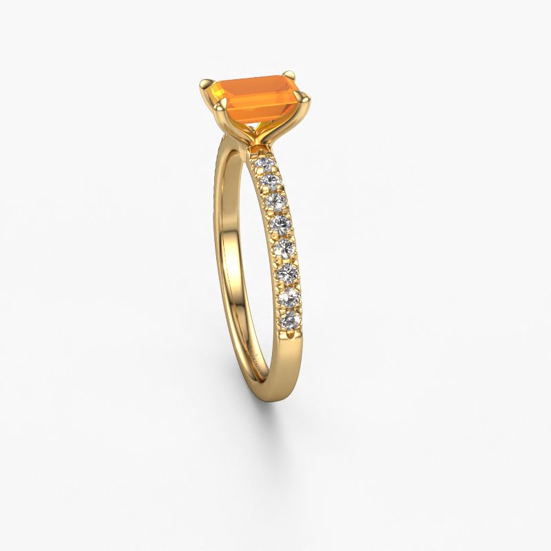Image of Engagement Ring Crystal Eme 2<br/>585 gold<br/>Citrin 6.5x4.5 mm