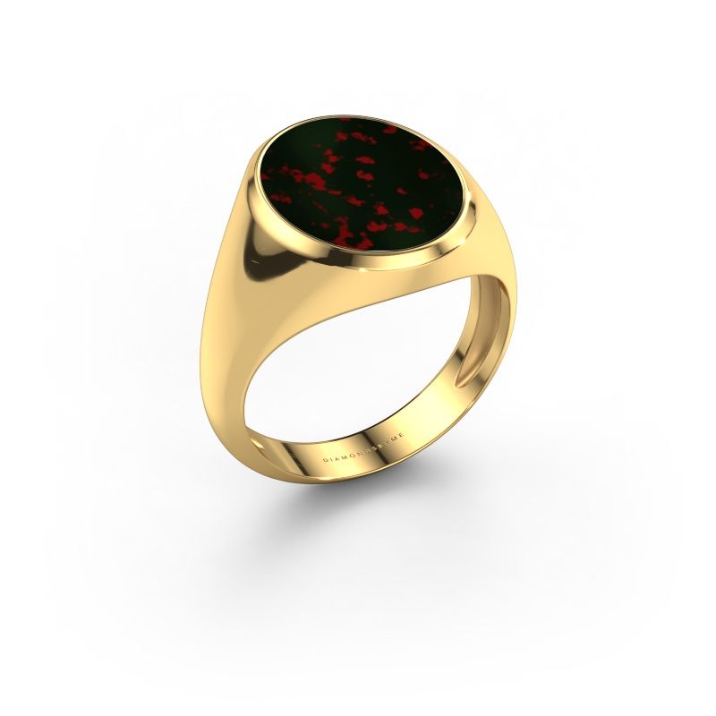 Chevalière Herman 4 light 585 or jaune héliotrope 15x12 mm