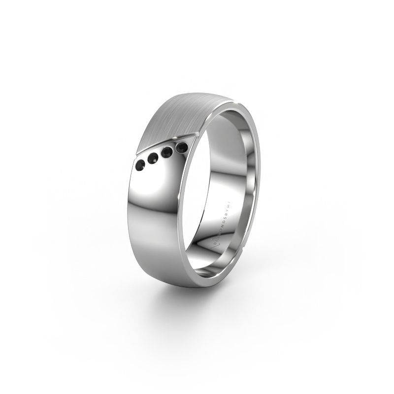 Wedding ring WH1201L26SAPM 950 platinum black diamond ±6x1.7 mm