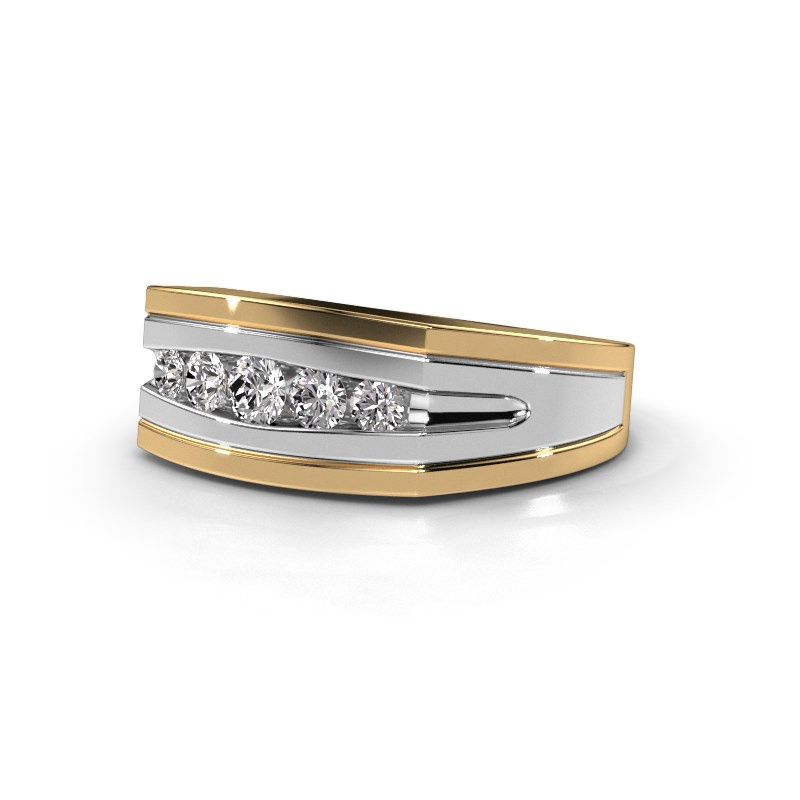 Image de Bague pour homme Huub<br/>585 or jaune<br/>Zircone 3.7 mm