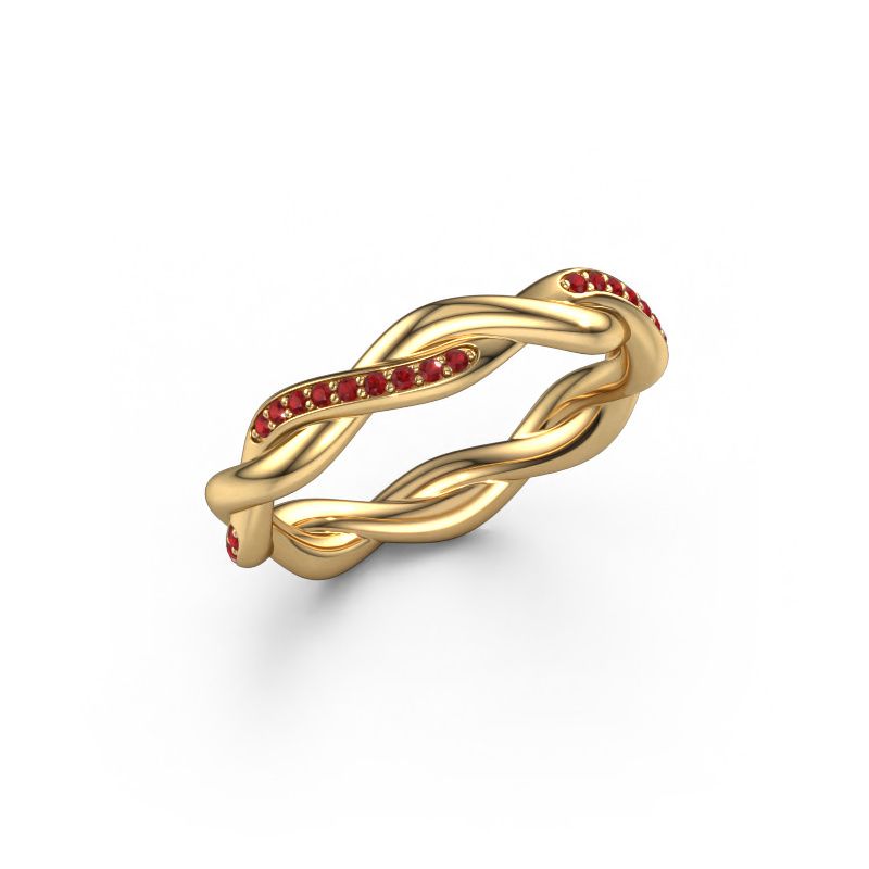 Bague superposable Swing half 585 or jaune rubis 1 mm