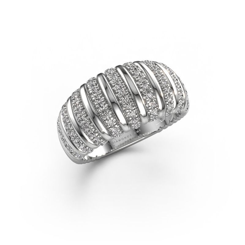 Ring Dawn 10mm 950 platina zirkonia 1 mm