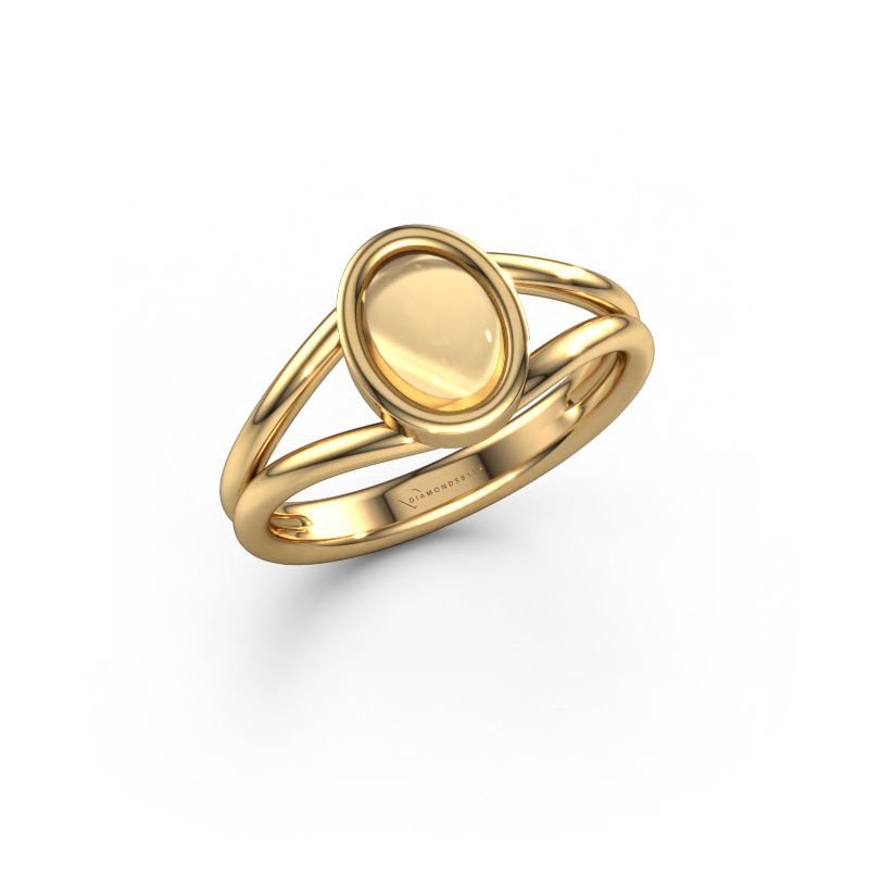 Ring Lieselotte 585 gold citrin 9x7 mm