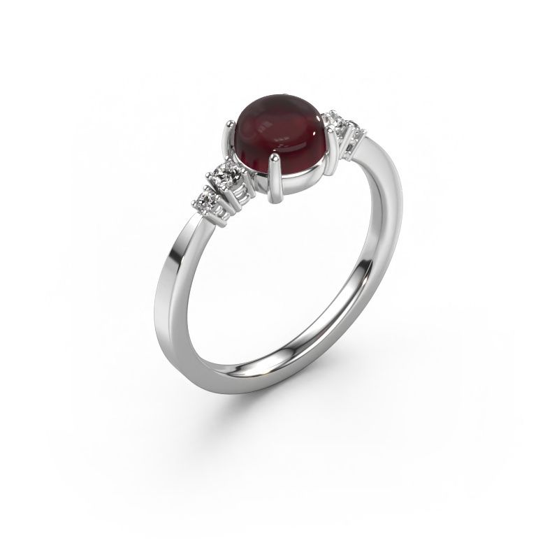 Ring Regine 950 platinum garnet 5 mm