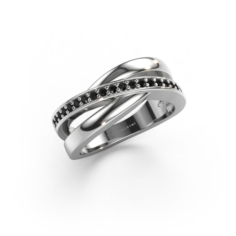 Bague Colette 585 or blanc diamant noir 0.24 crt