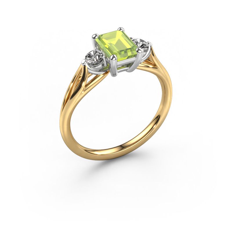 Verlobungsring Amie EME 585 Gold Peridot 7x5 mm