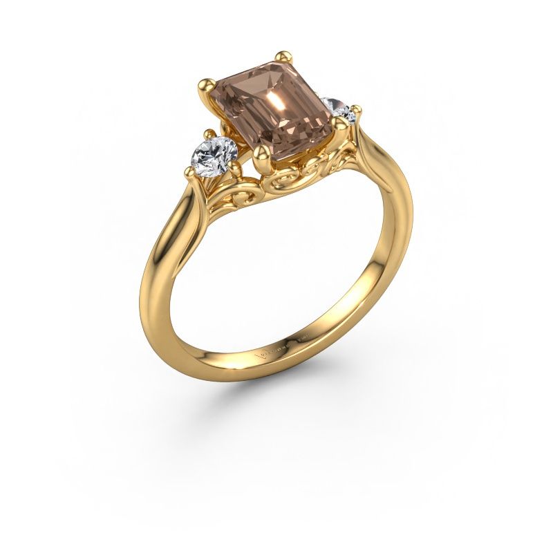 Forlovelsesring Laurian EME 585 gull brun diamant 1.99 crt