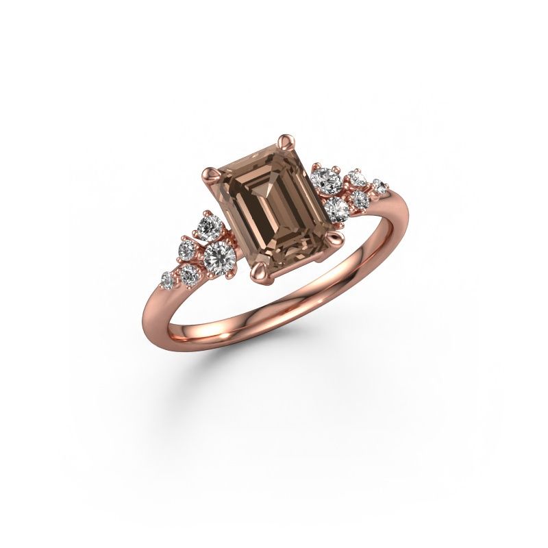 Ring Royce EME 585 rosé goud bruine diamant 1.953 crt