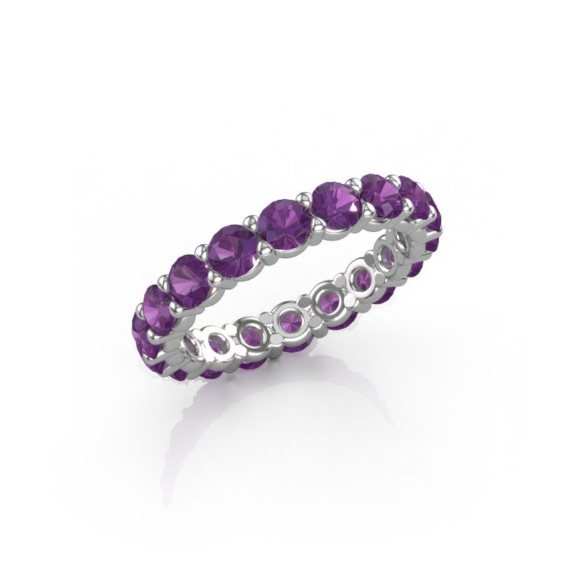 Ring Heddy rnd 3.4 585 white gold amethyst 3.4 mm