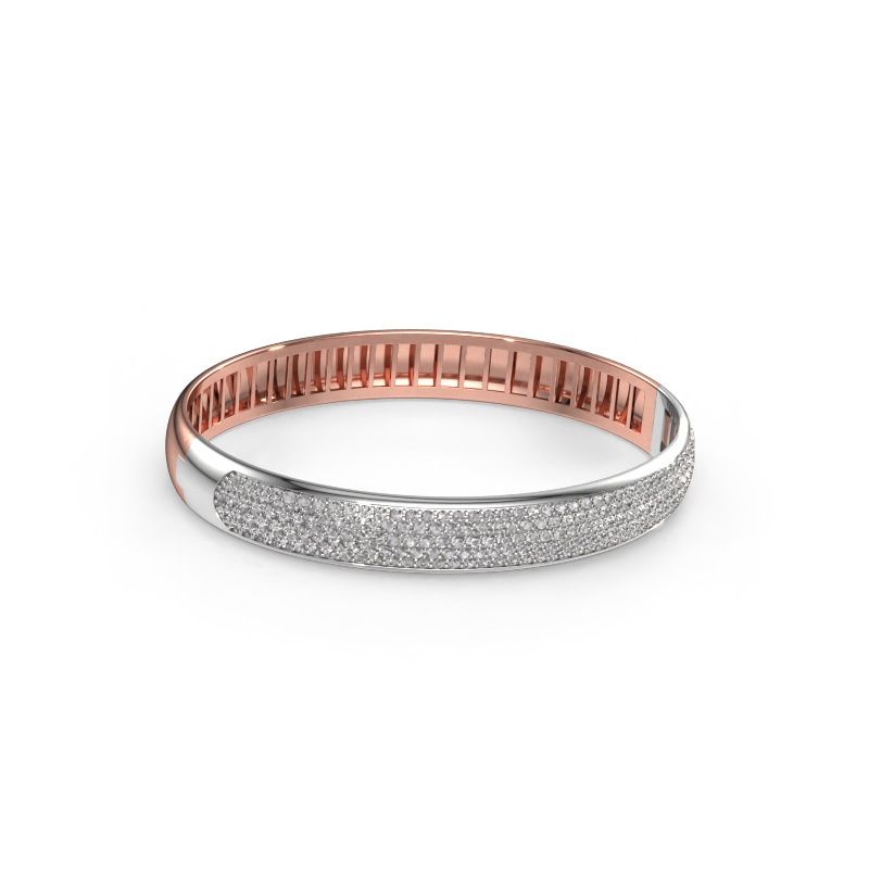 Slavenarmband Emely 9mm 585 rosé goud diamant 3.018 crt