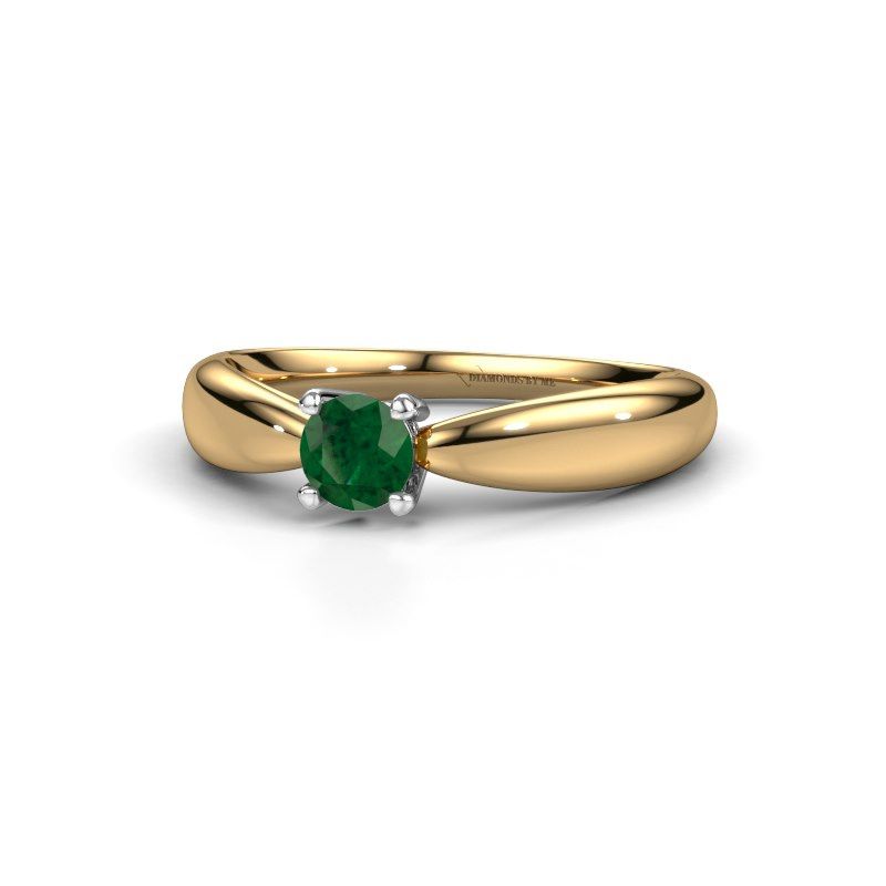 Image de Bague de fiançailles Nichole<br/>585 or jaune<br/>Emeraude 4.2 mm