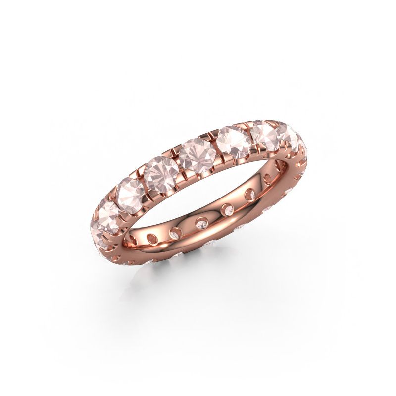 Stackable ring Jackie 3.4 585 rose gold morganite champagne 3.4 mm