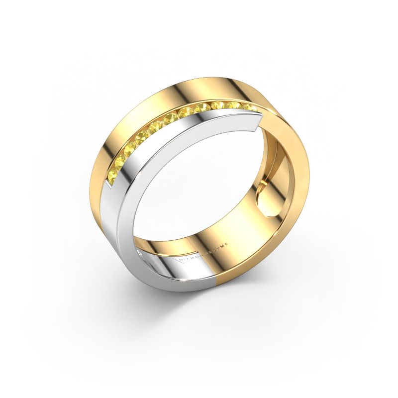 Ring Loma 585 goud gele saffier 1.5 mm