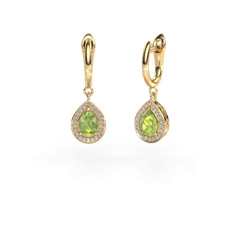Pendants d'oreilles Ginger 1 585 or jaune péridot 7x5 mm