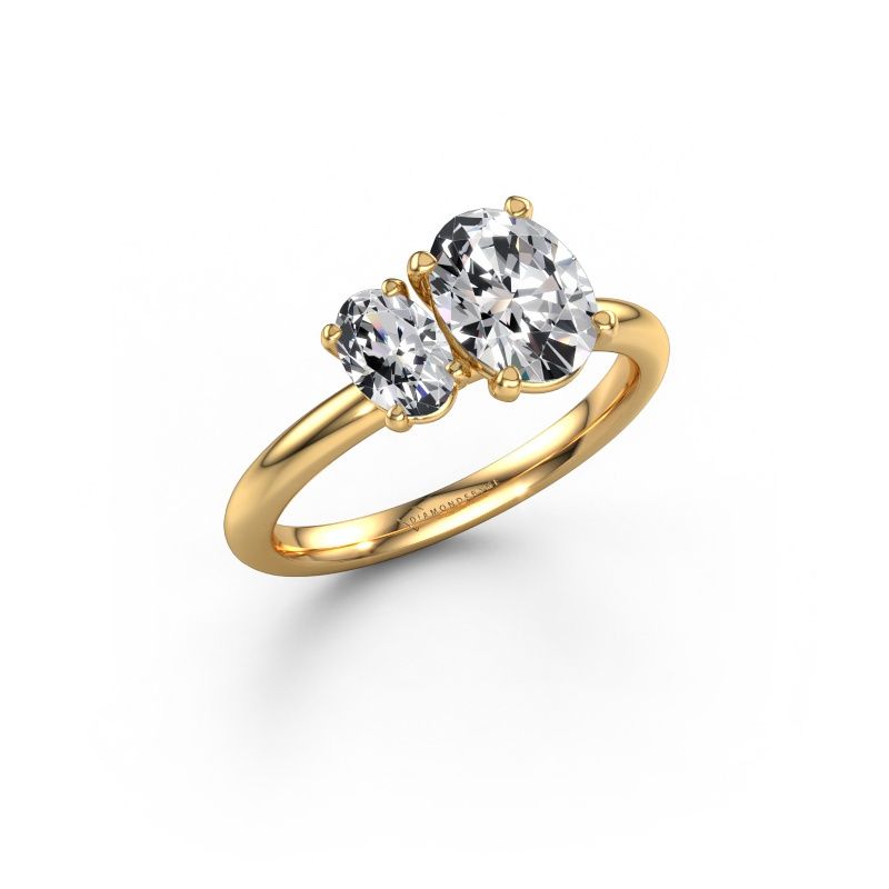 Verlovingsring Toi et Moi OVL-OVL 585 goud lab-grown diamant 1.50 crt
