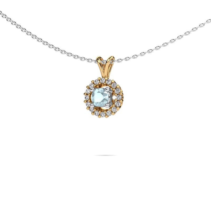 Pendant Tennille 585 gold aquamarine 4 mm