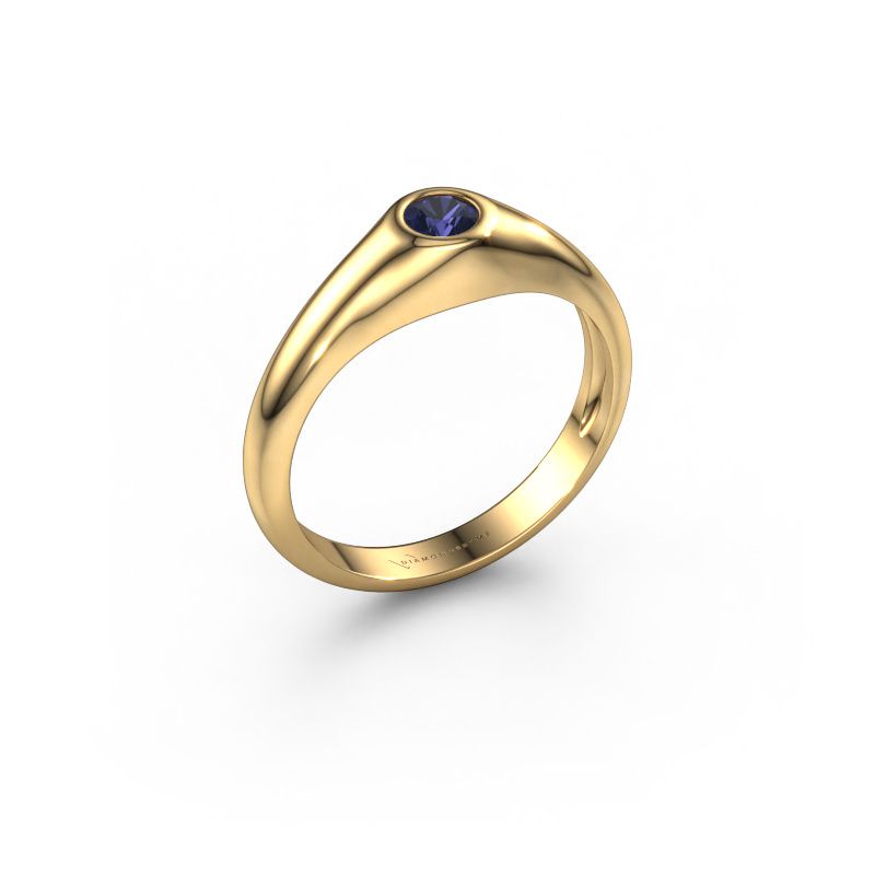 Pinkring Thorben 585 goud saffier 5 mm