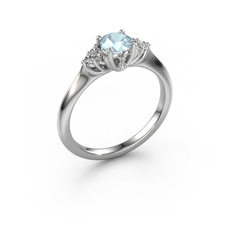 Engagement ring Felipa RND 950 platinum aquamarine 5 mm
