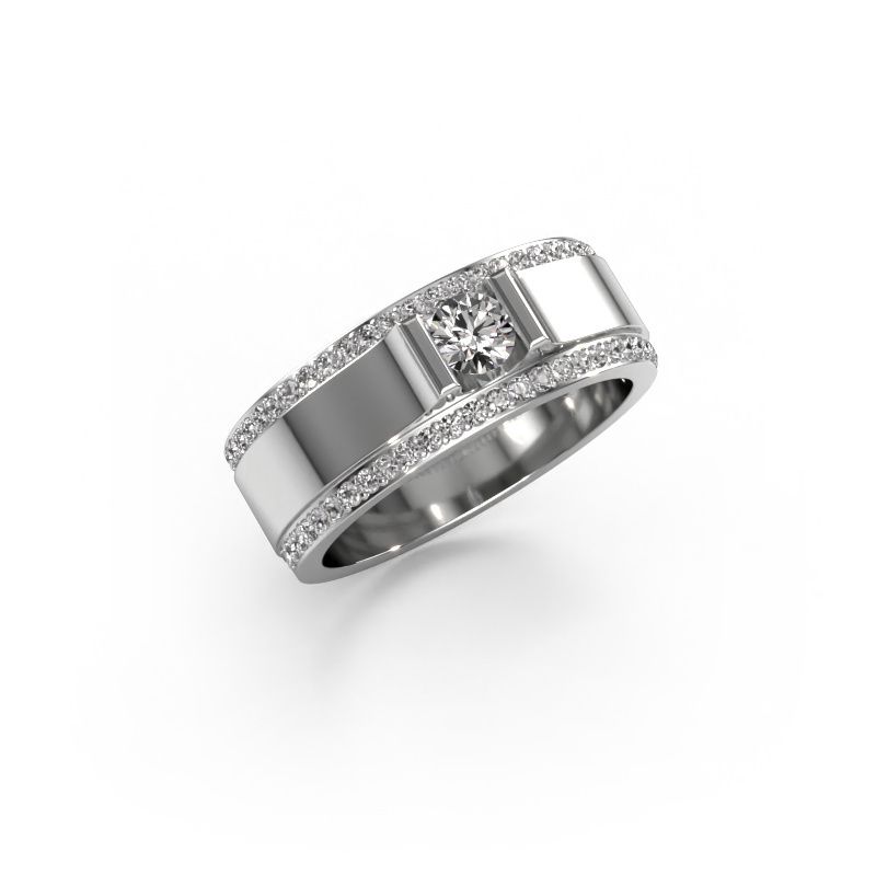 Herren ring Danillo 585 Weißgold Zirkonia 4.2 mm