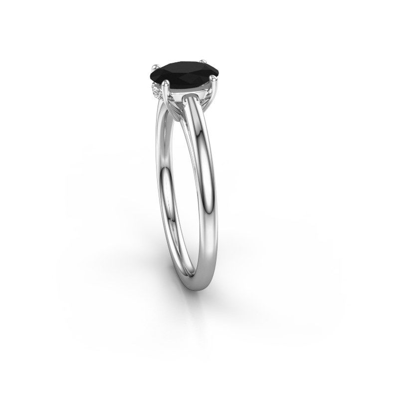 Bild von Verlobungsring haley ovl 1<br/>950 Platin<br/>Schwarz Diamant 0.984 crt