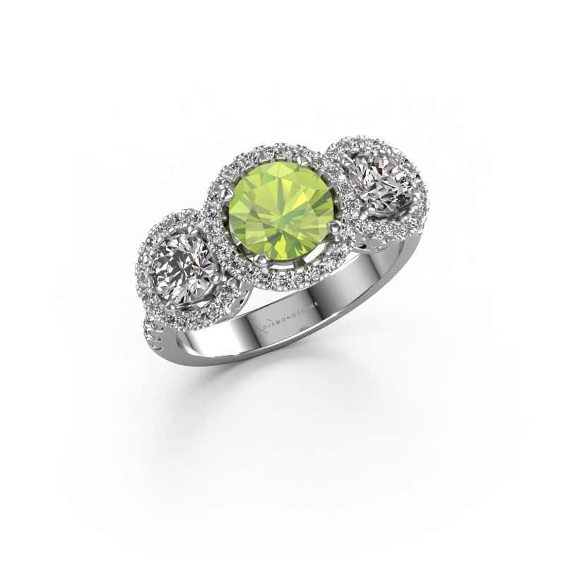 Ring Lacie 950 Platin Peridot 6.5 mm