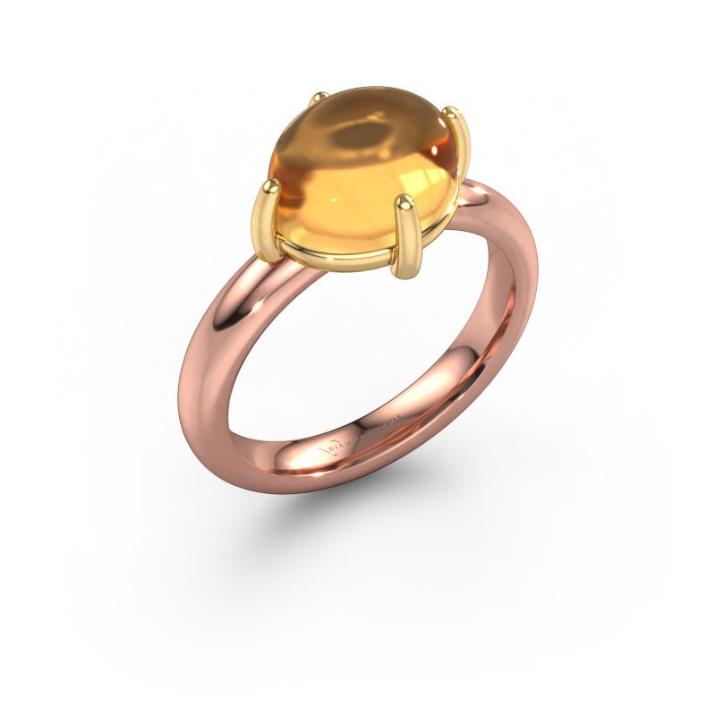 Ring Melodee 585 rose gold citrin 10x8 mm
