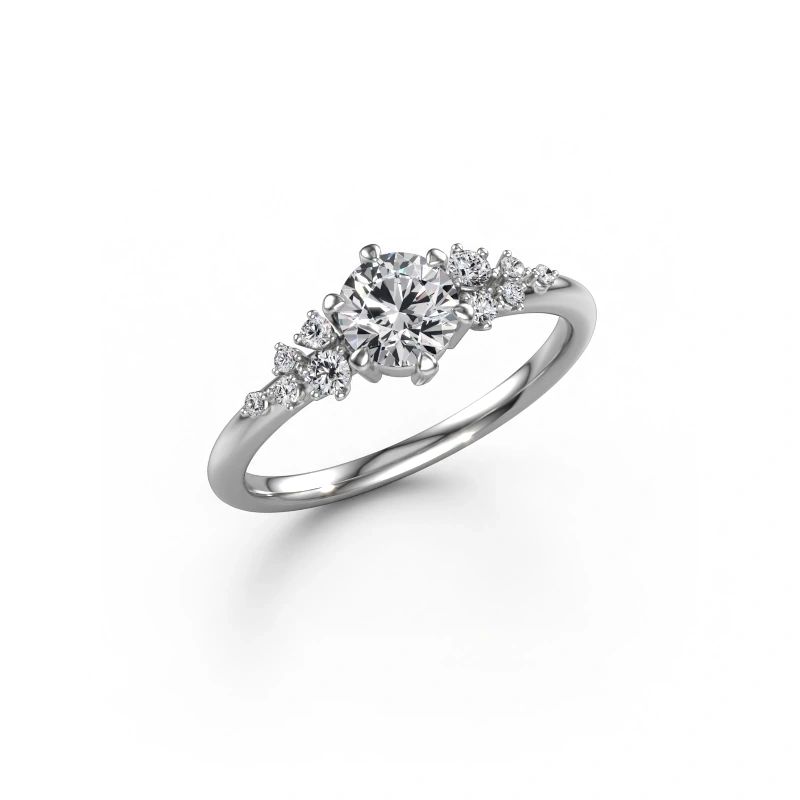 Ring Royce RND 585 witgoud zirkonia 5.5 mm