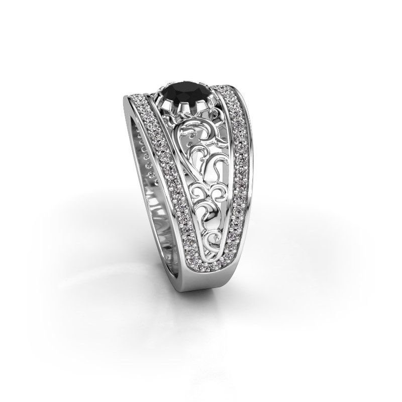 Image de Bague Marilee<br/>585 or blanc<br/>Diamant noir 1.056 crt