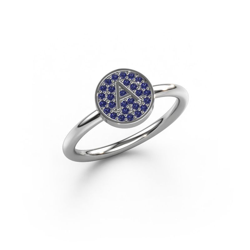 Ring Initial ring 021 585 witgoud saffier