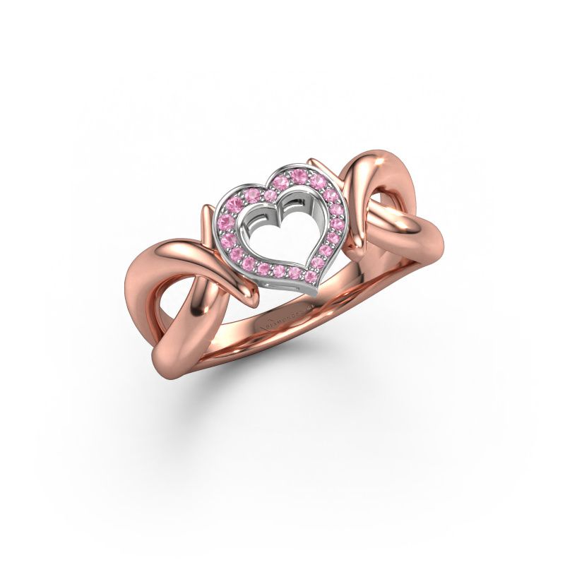 Ring Earlie 1 585 Roségold Pink Saphir 1.1 mm